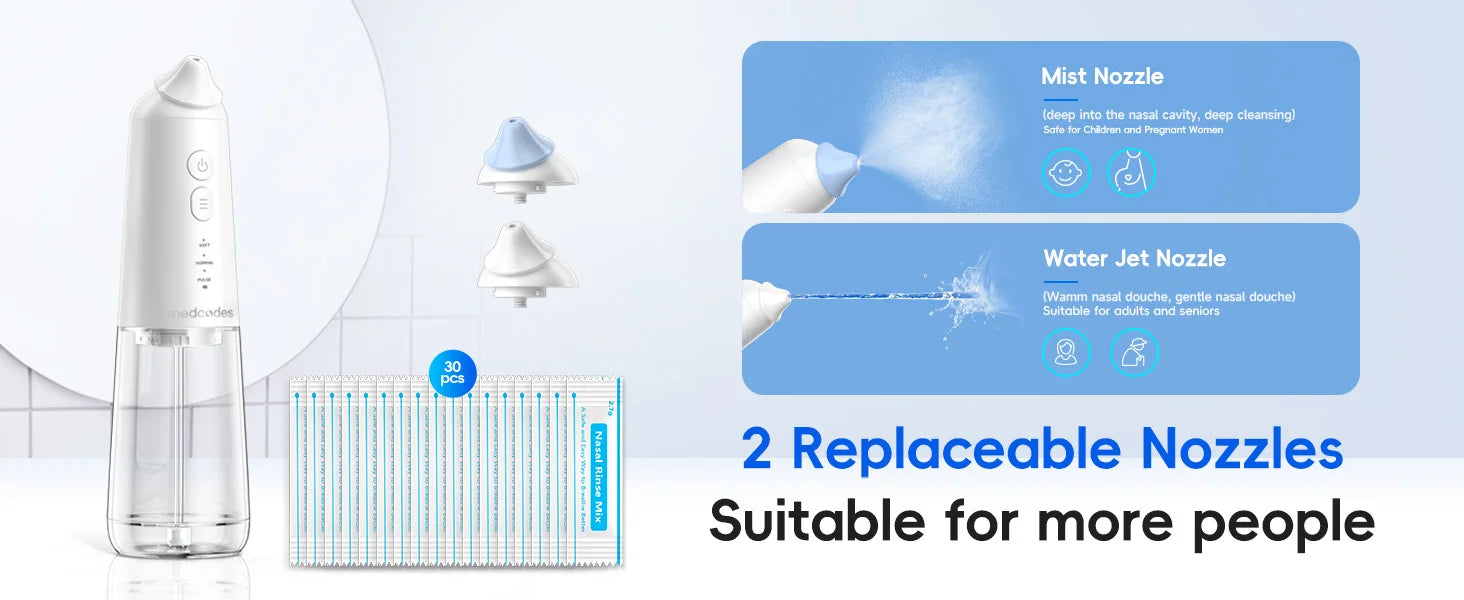 Electric Nasal Irrigation System for Sinus Relief and Allergy Cleaning - 11