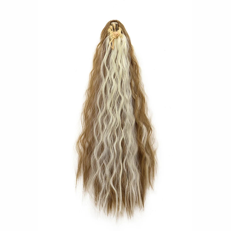 22-Inch Curly Drawstring Ponytail Hair Extension - 18
