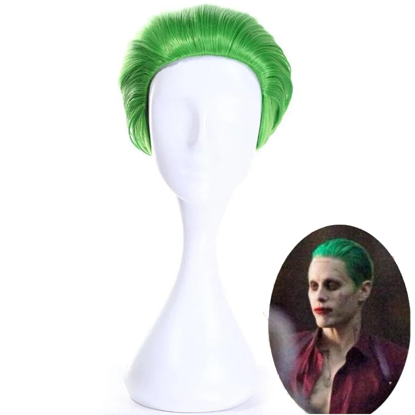 Short Green Cosplay Wig for Halloween Costume Parties and Character Fun - 1