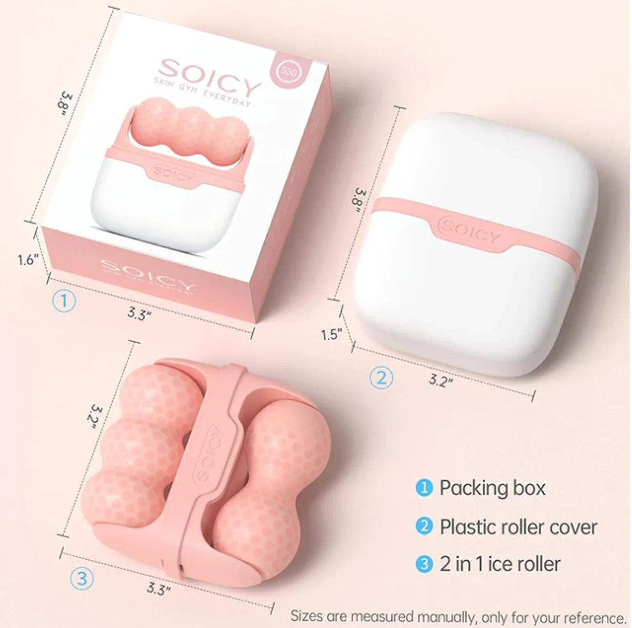 Double Ended Cold Therapy Ice Roller for Facial Puffiness and Skin Care - 6