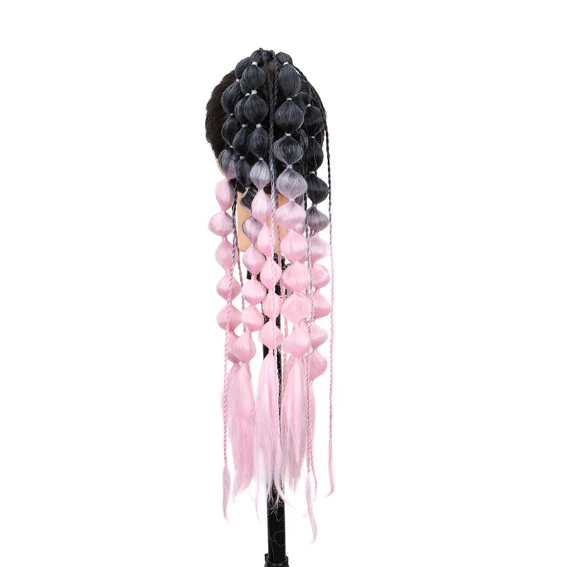 Colorful Bubble Braid Ponytail Extension for Women - 14