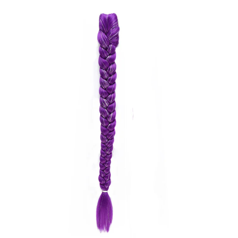 26-Inch Clip-In Braided Ponytail for Cosplay and Parties