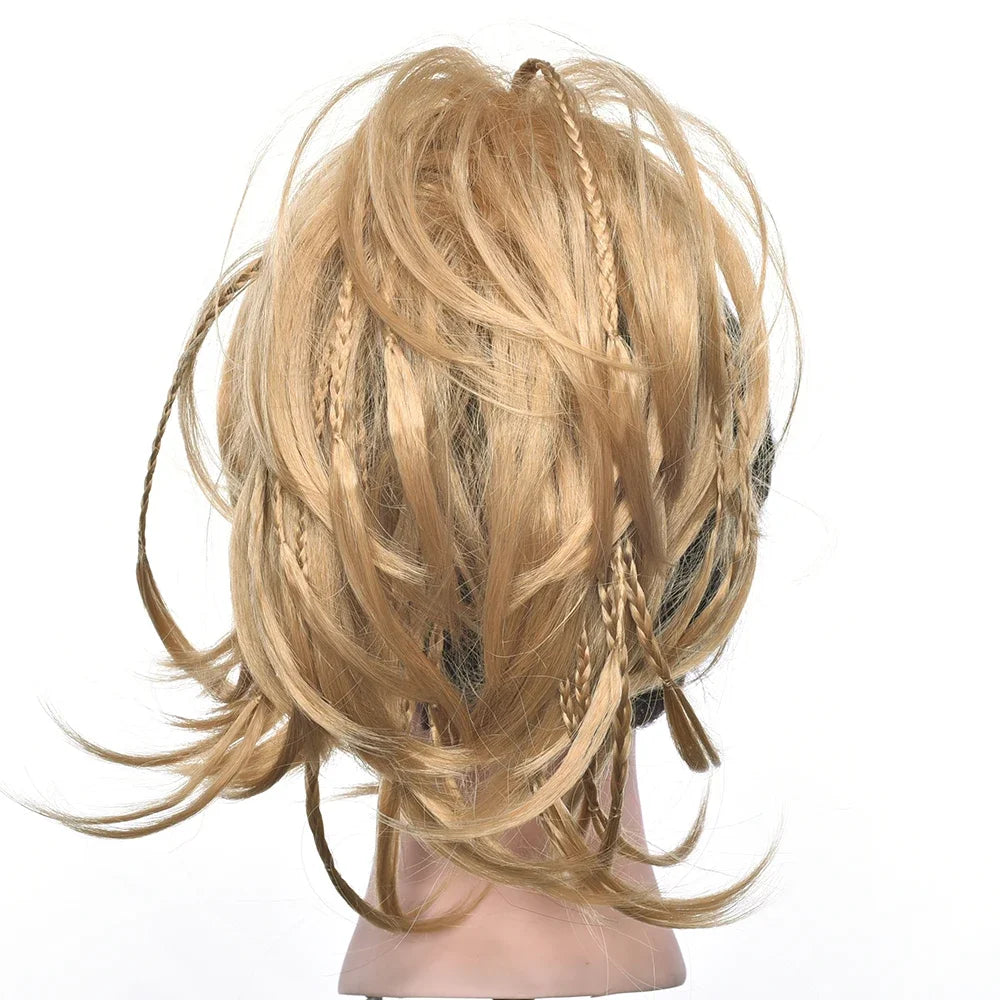 Synthetic Messy Bun Hair Scrunchie for Quick Natural Volume - 5