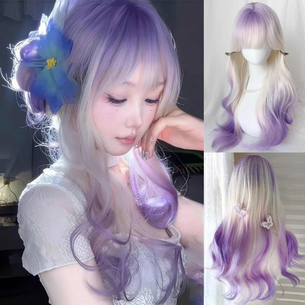 Long Wavy Synthetic Cosplay Wig for Women - 88