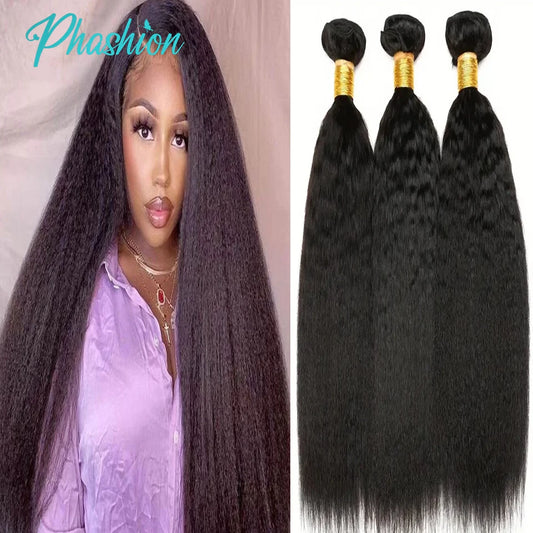 Kinky Straight Human Hair Extensions for Seamless Styling