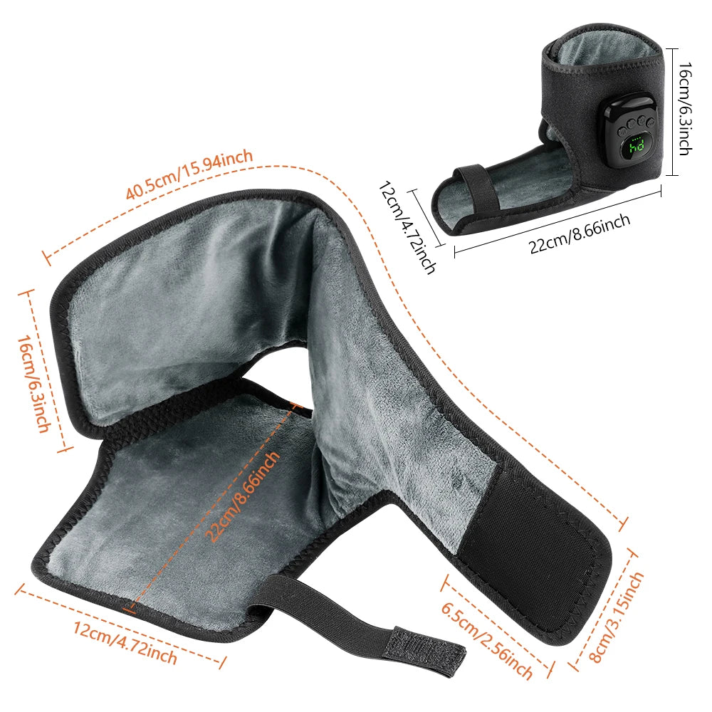 Wireless Heated Air Compression Ankle Massager for Pain Relief