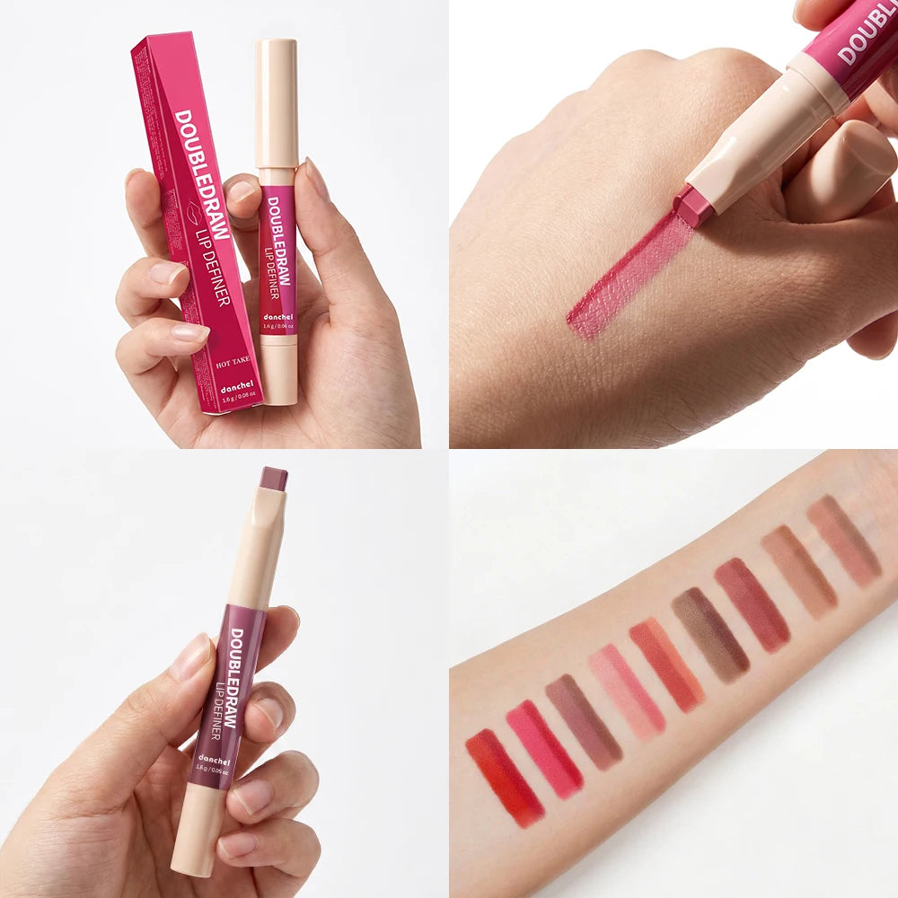 2-in-1 Dual Ended Matte Lip Contour Liner and Hydrating Gloss Pen - 18