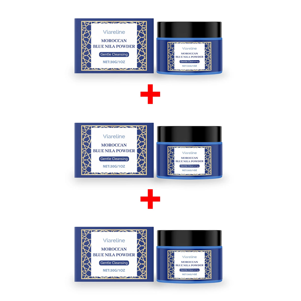 Moroccan Blue Nila Brightening and Exfoliating Facial Cleansing Mask