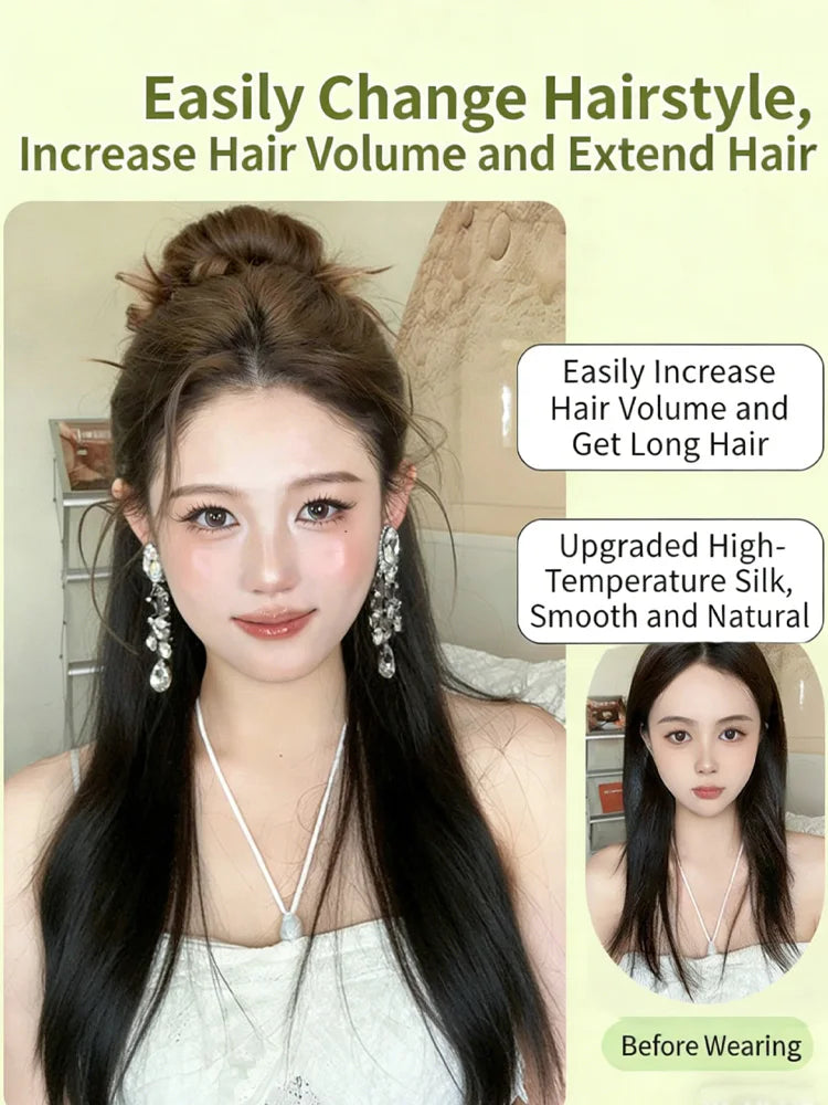 24-Inch Straight Clip-In Hair Highlights for Parties - 2