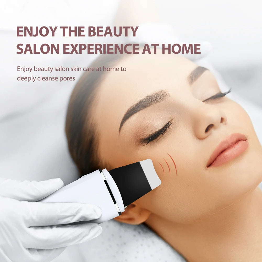 Ultrasonic Facial Skin Scrubber and Pore Deep Cleaning Tool for Radiant Skin