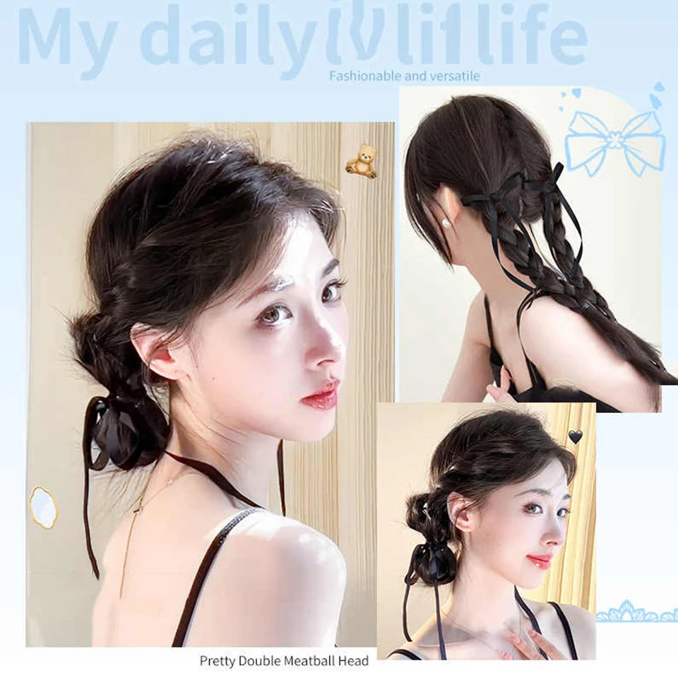 Synthetic Braid Hair Scrunchie for Instant Messy Bun Updos - 9