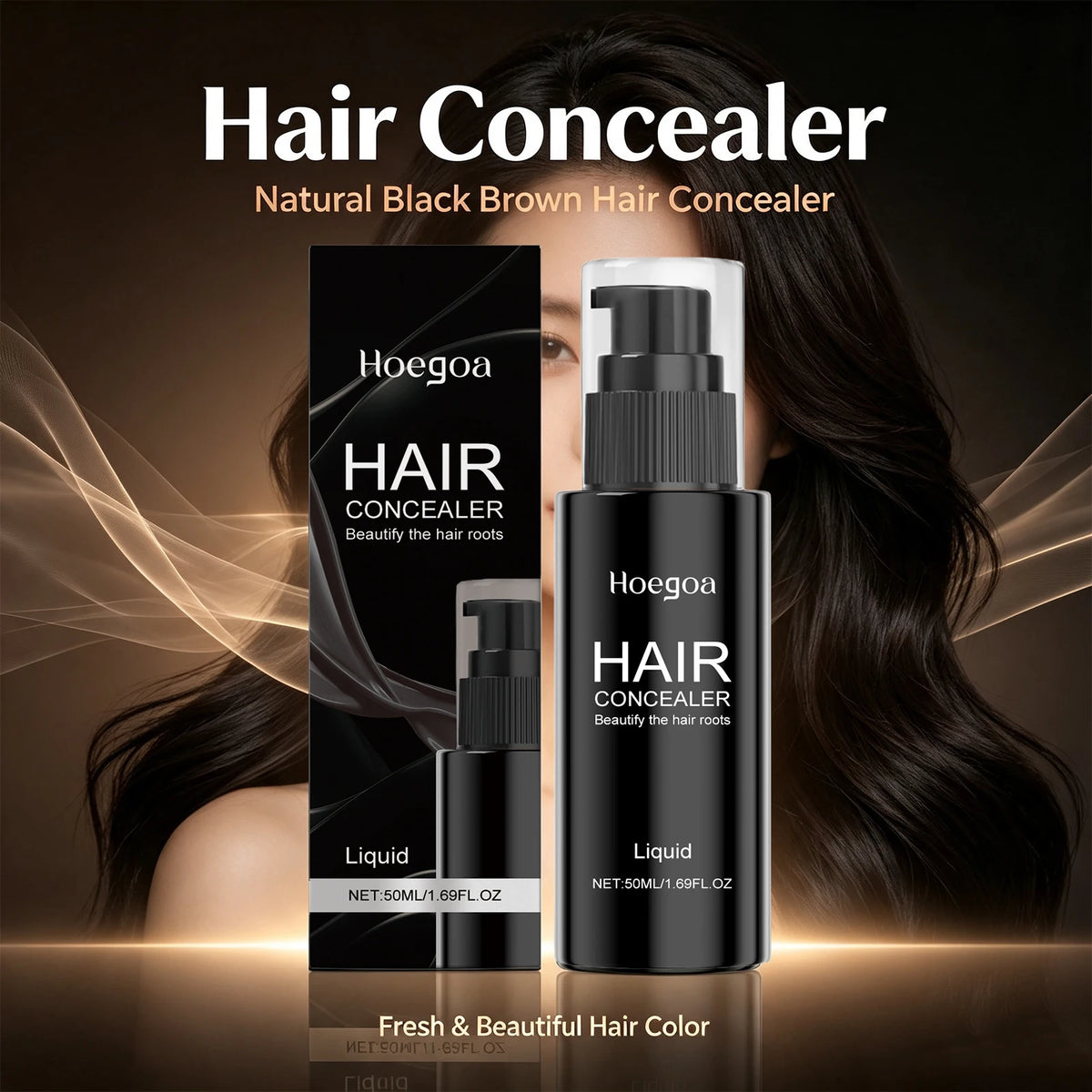 Instant Hair Concealer and Root Cover Up for Thicker Fuller Looking Hair