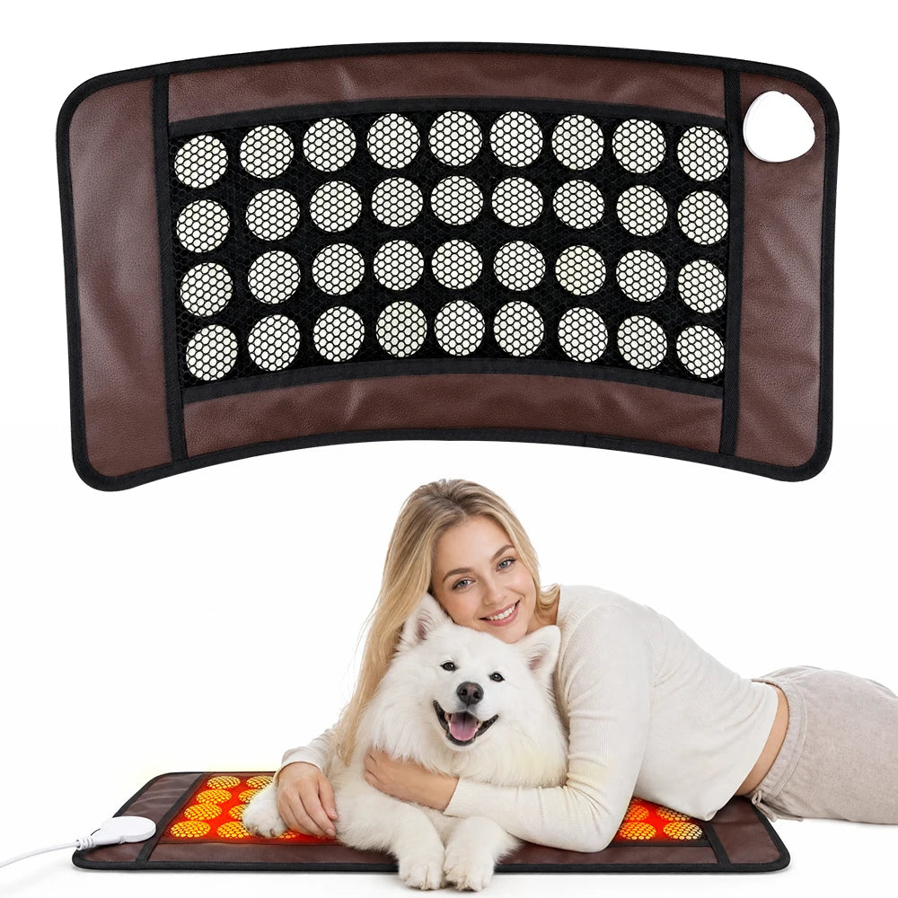 Dual-Sided Natural Jade Heating Mat for Pain Relief and Relaxation