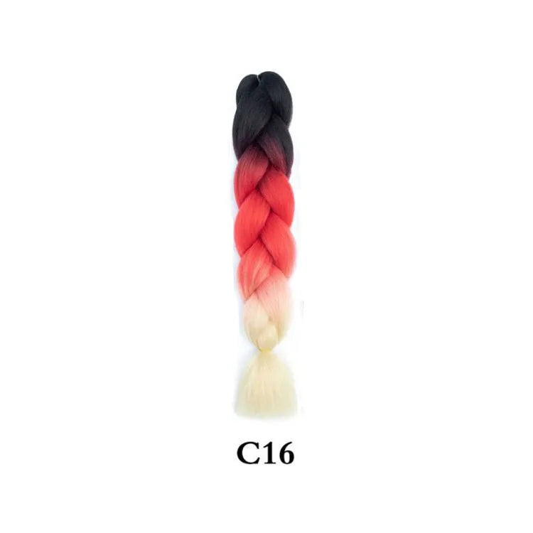 24-Inch Synthetic Jumbo Braiding Hair Extensions for Twist Crochet Braids