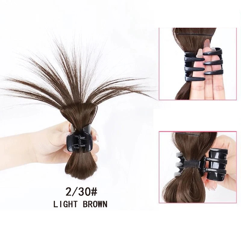 Synthetic Claw Clip Ponytail Hair Extension for Instant Volume