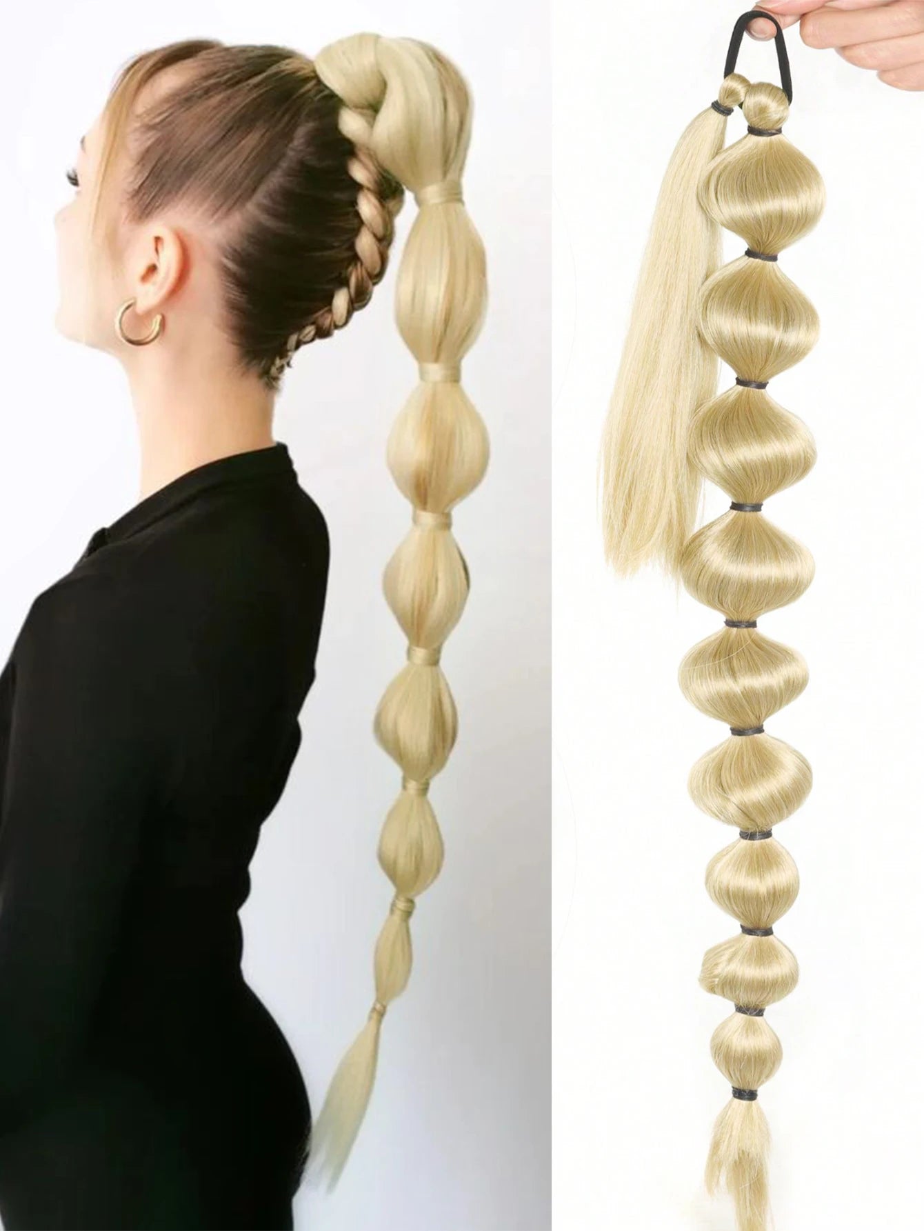 Synthetic Bubble Ponytail Hair Extension for Instant Volume - 13