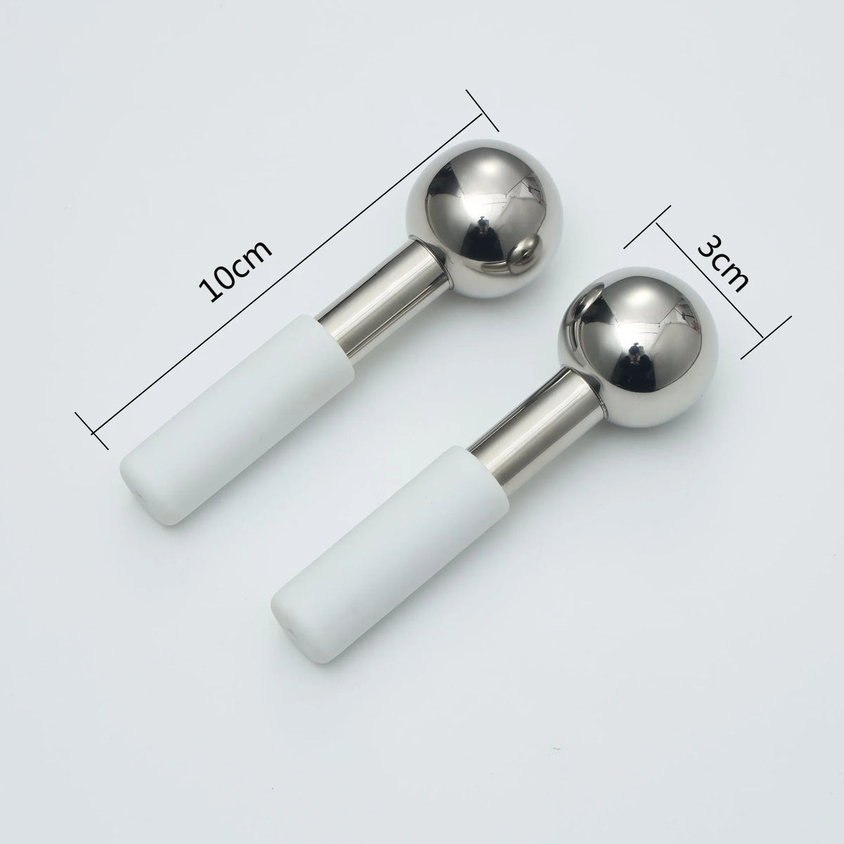 Stainless Steel Cooling Ice Globes for Facial Puffiness and Dark Circles
