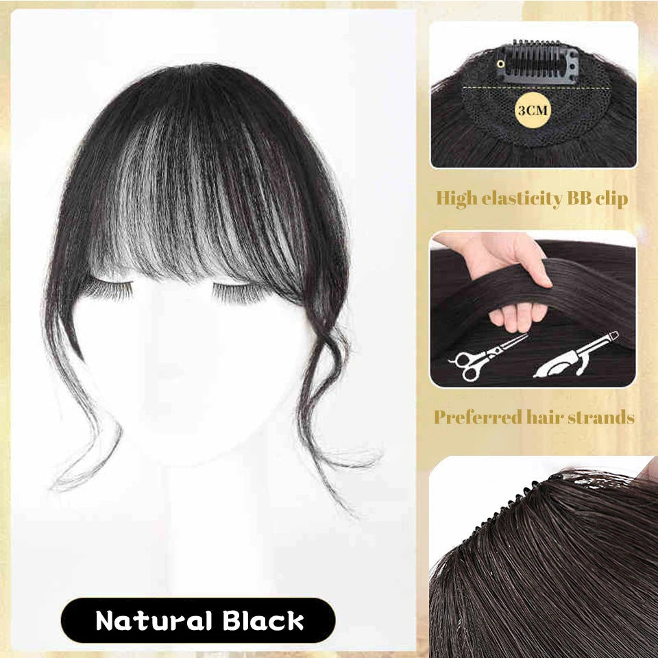 Clip In Air Bangs for Natural Hair Volumizing and Face Framing