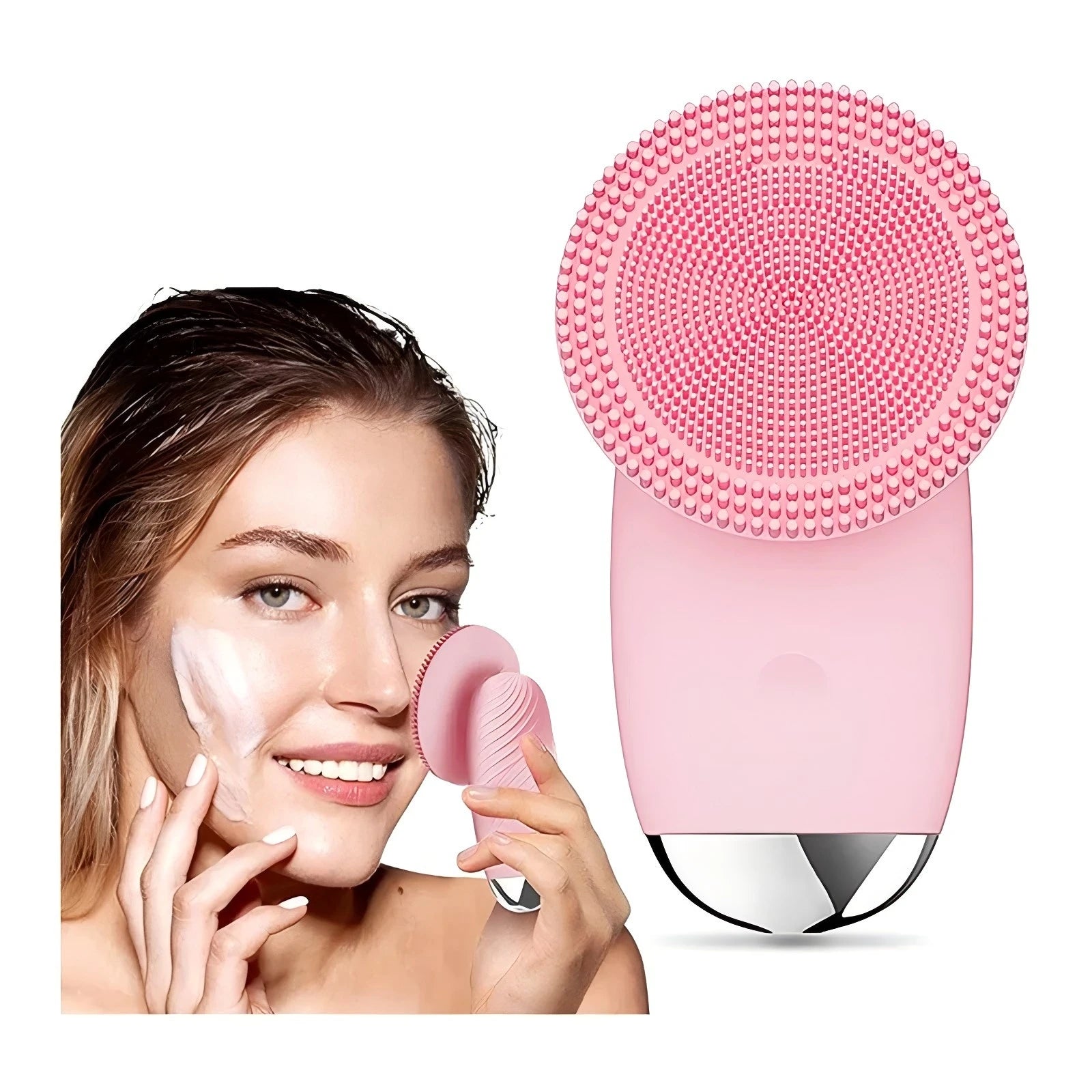 Electric Silicone Face Cleansing Brush for Deep Pore Exfoliation - 1