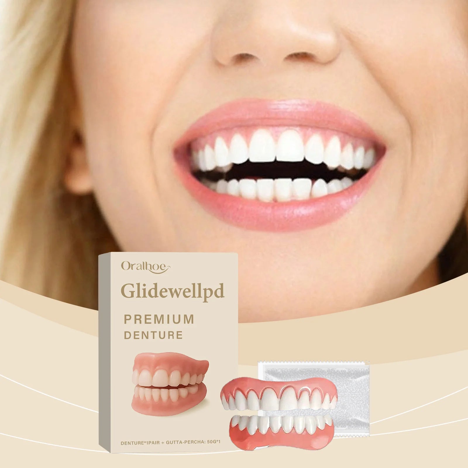 Flexible Silicone Cosmetic Dentures for Missing Teeth and Smile Restoration - 2