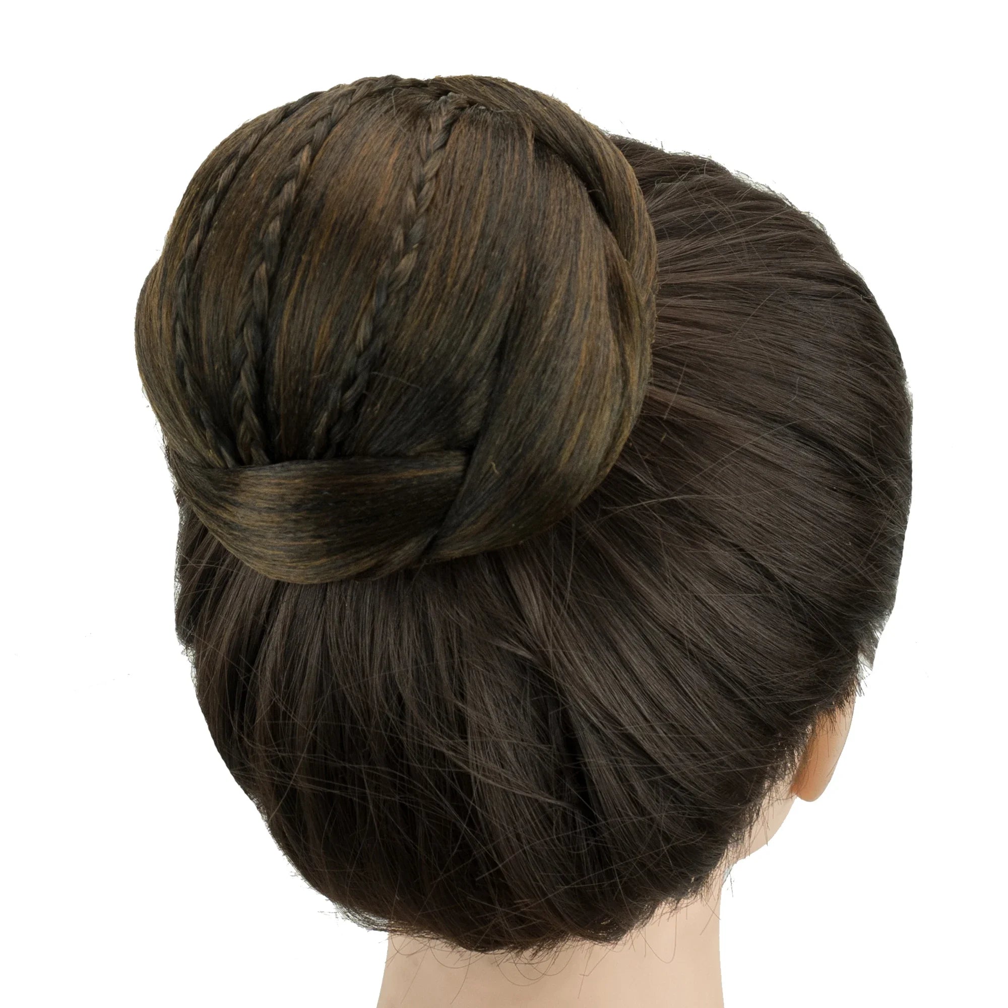 Synthetic Braided Donut Chignon Hair Bun Extension for Elegant Updos - 12