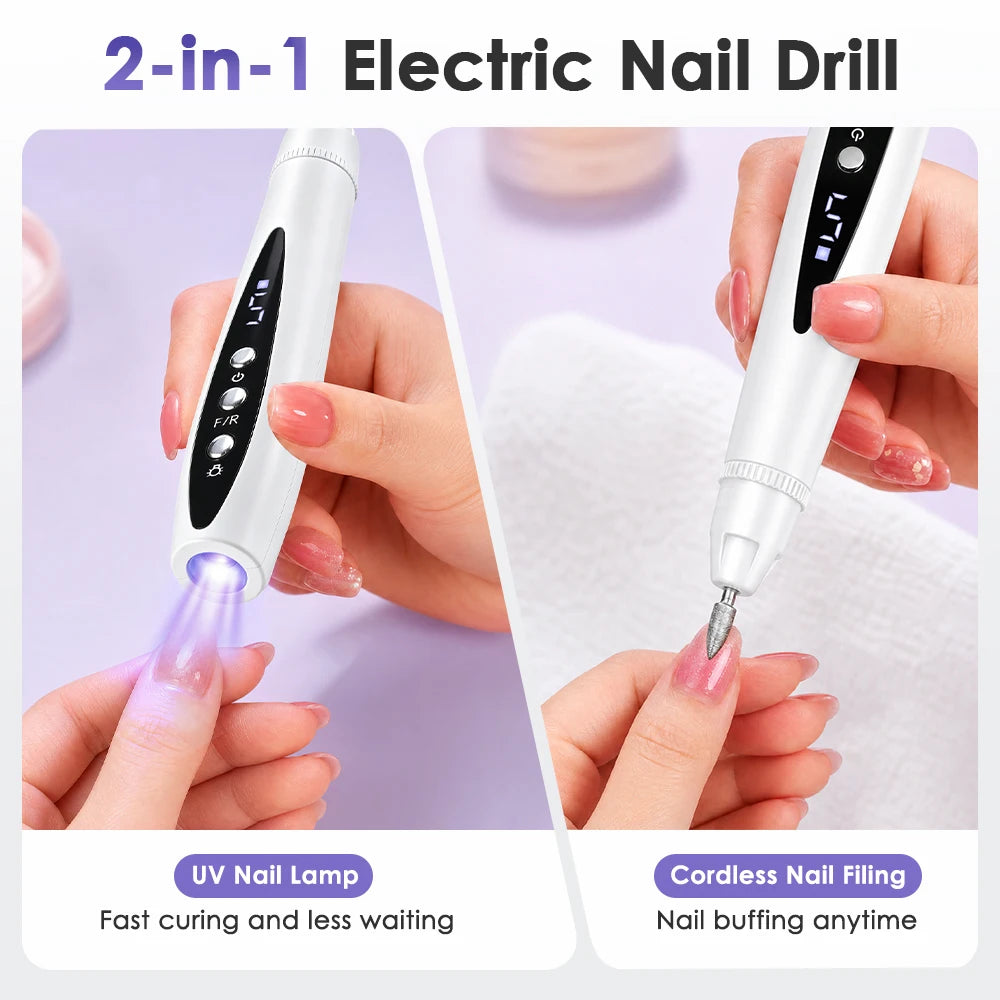 2-in-1 Electric Nail Drill and UV Curing Lamp for Professional Manicures - 7