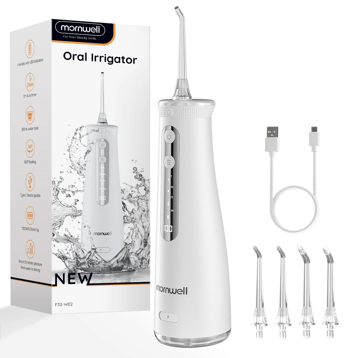 Portable Cordless Water Flosser for Deep Teeth Cleaning and Gum Care