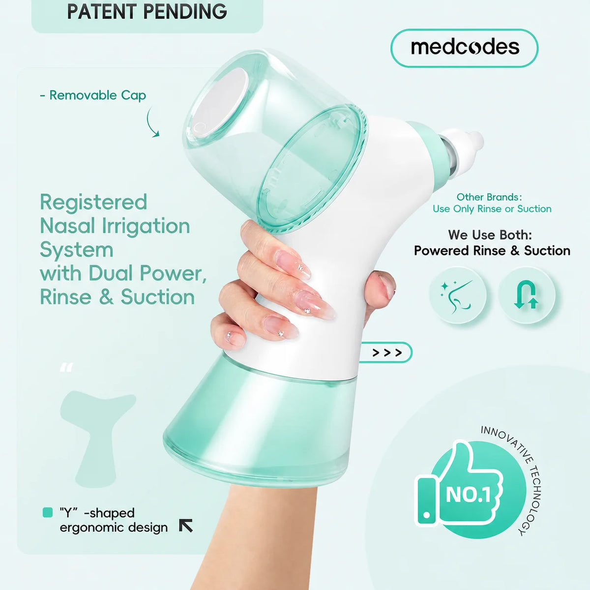 Electric Nasal Irrigator for Sinus Congestion and Allergy Relief