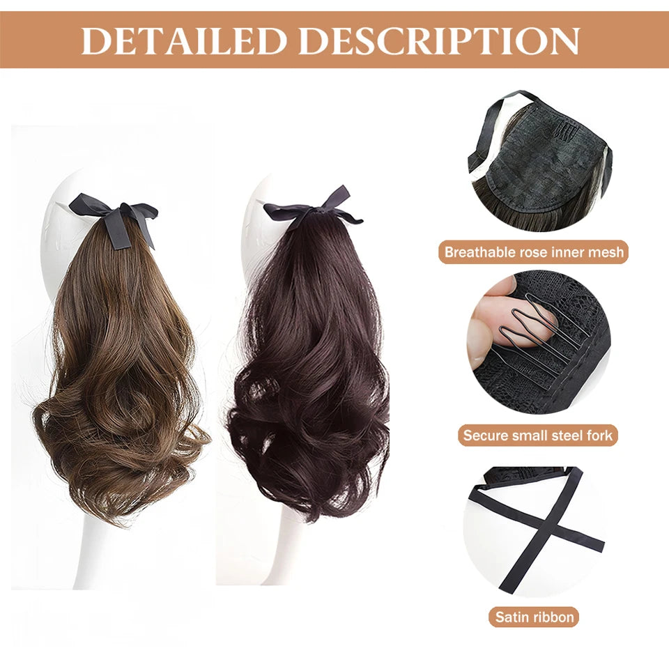 Wavy Curly Ribbon Ponytail Hair Extension