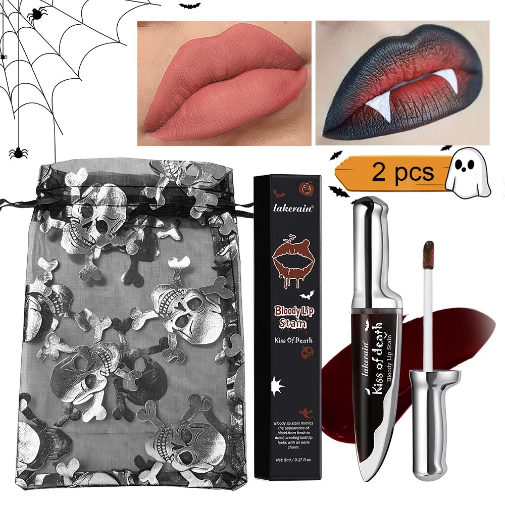 Bloody Lip Stain Set for Gothic Halloween Makeup and Costume Parties