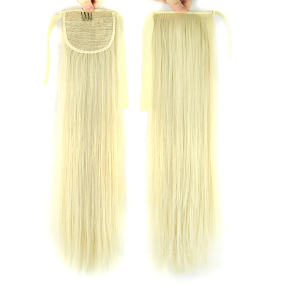 Long Straight Drawstring Ponytail Extension - 5