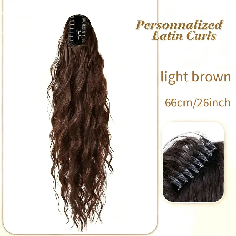 Wavy Claw Clip Ponytail Extension for Instant Volume