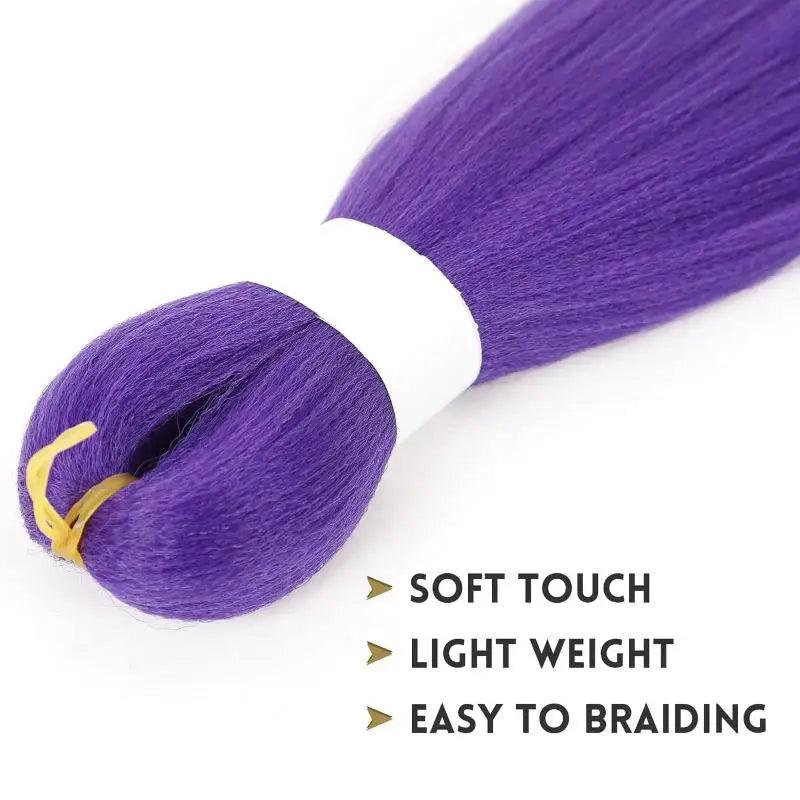 26-Inch Long Purple Braided Cosplay Ponytail Extension