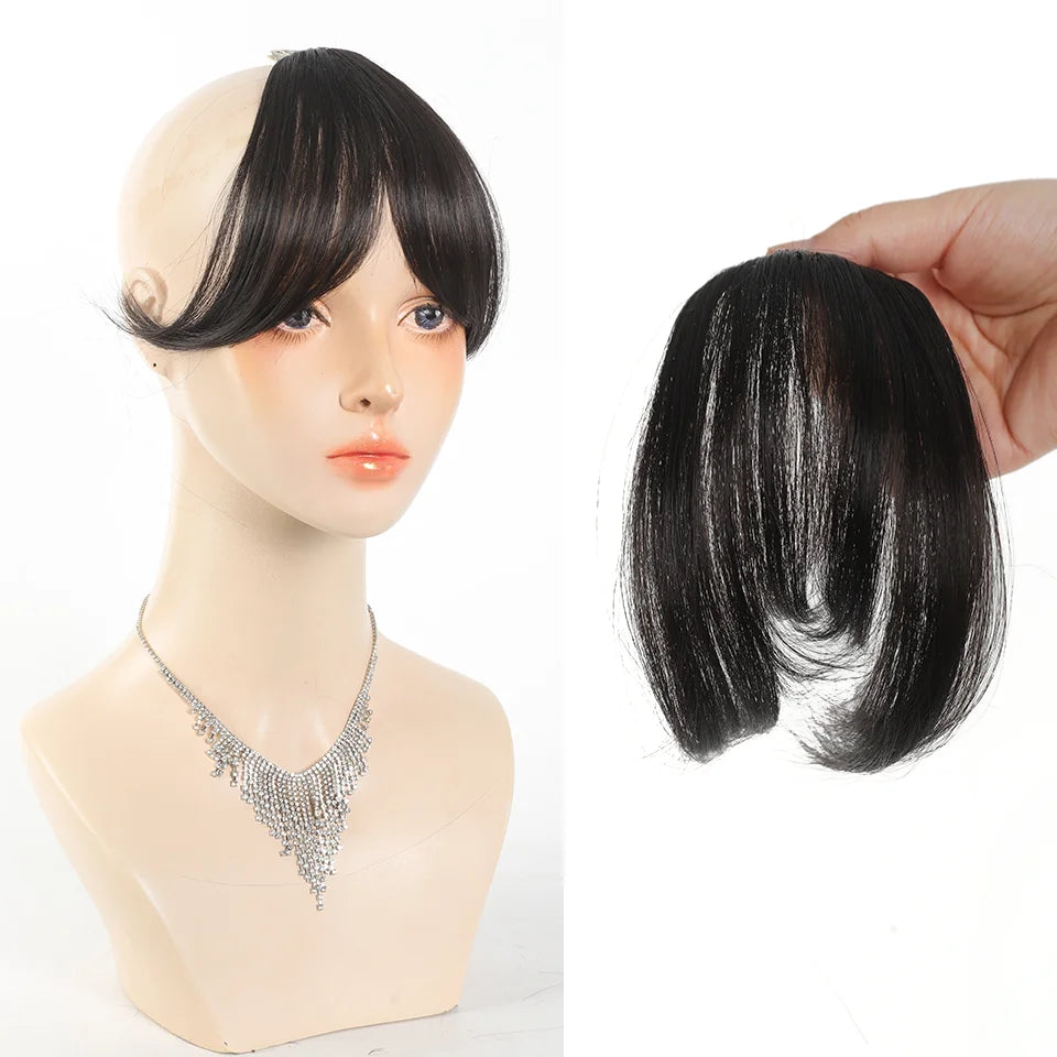 Clip-In Synthetic Hair Bangs for Women with Natural Side Fringes - 7