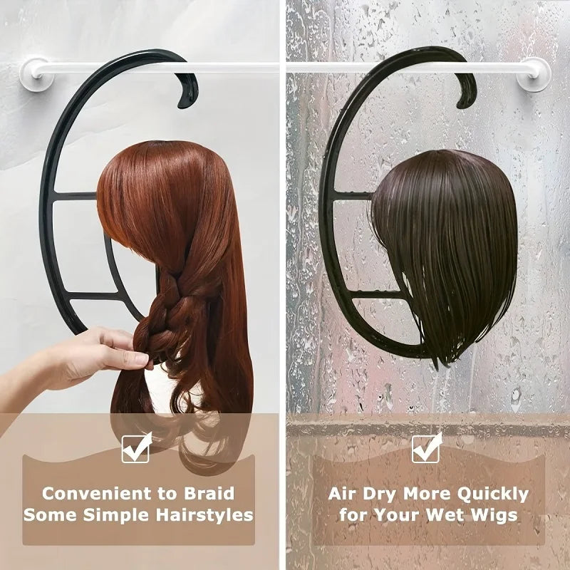 Collapsible Hanging Wig Stand for Proper Drying and Organized Storage
