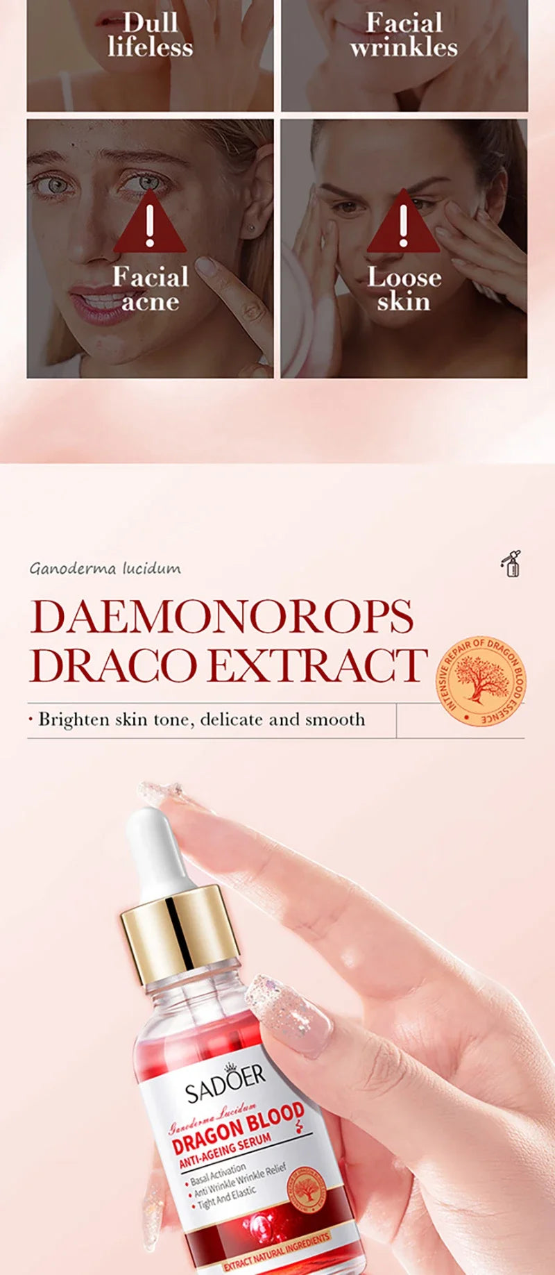 Anti-Aging Dragon Blood Facial Serum for Wrinkle Reduction and Firming - 16