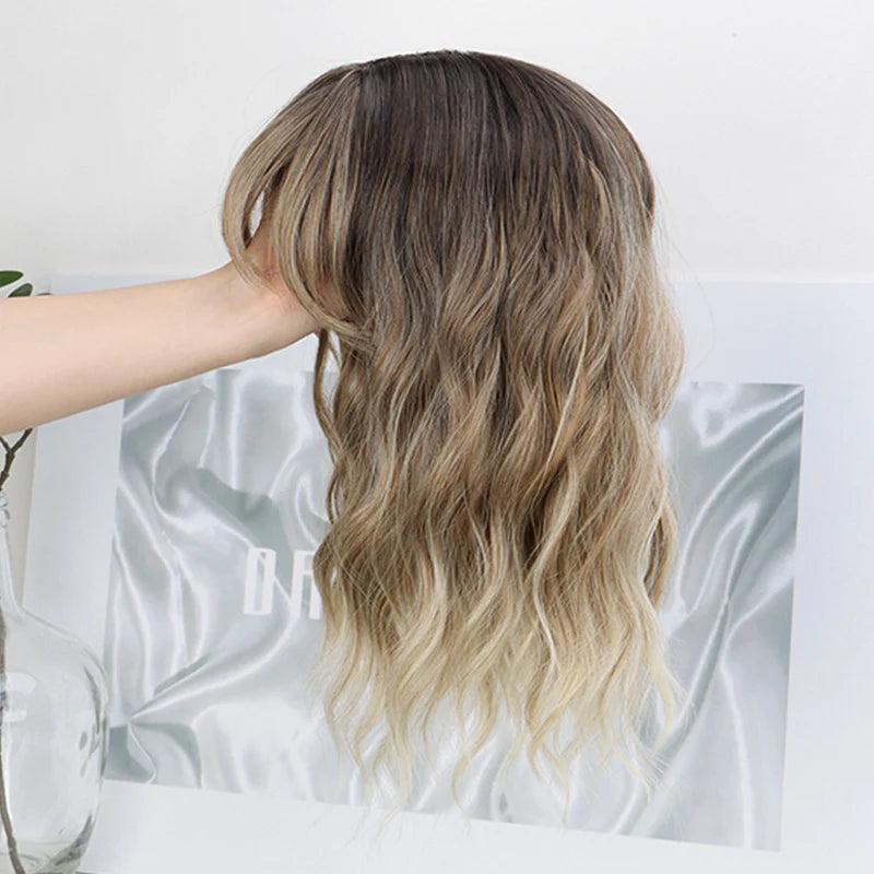 Wavy Curly Hair Topper Extension with Clips