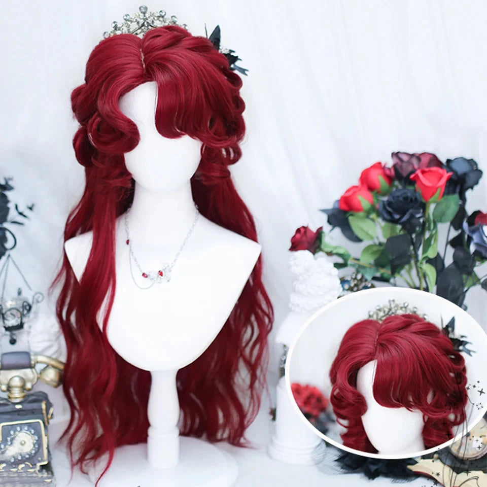 Long Orange and Yellow Ombre Wavy Wig for Daily Wear and Cosplay - 36