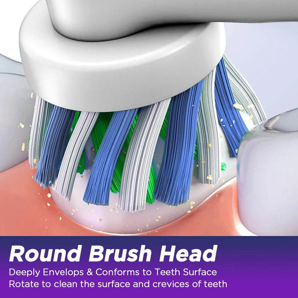 Rechargeable Electric Toothbrush with 5 Modes and 4 Replacement Heads - 9