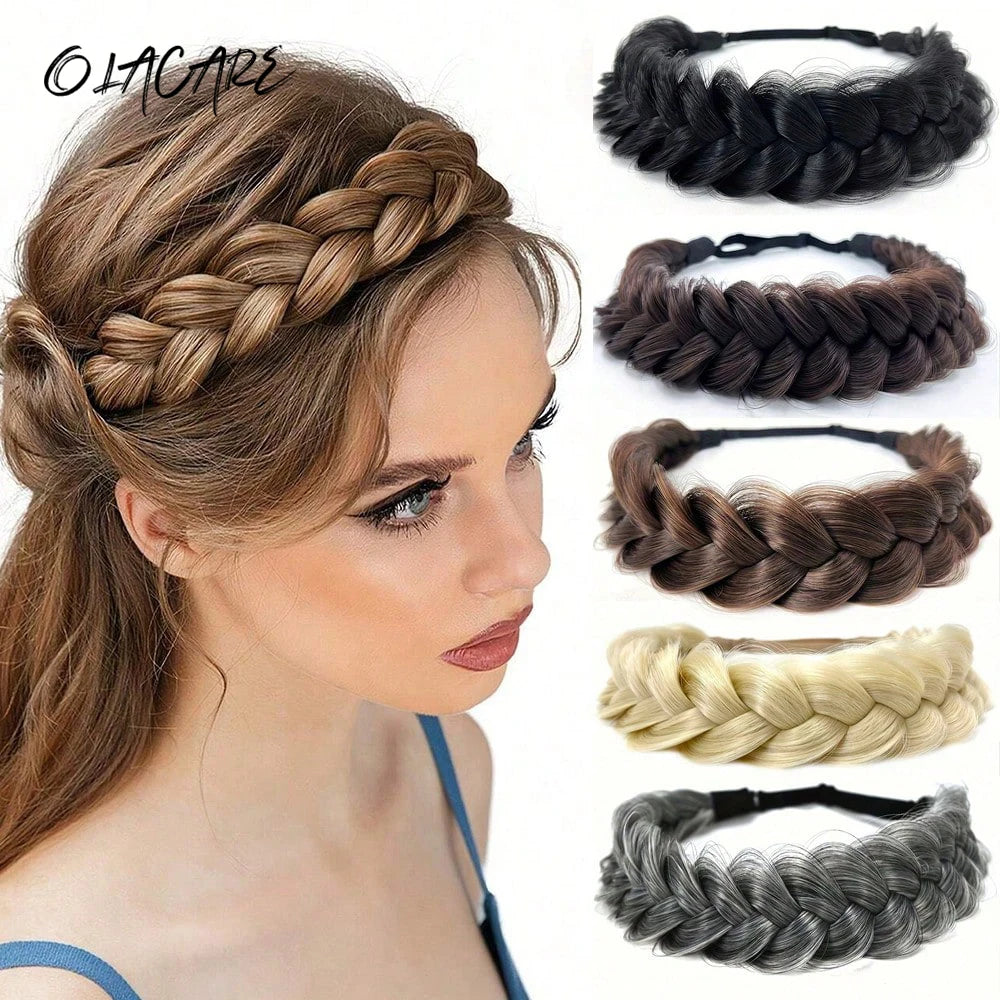 Braided Synthetic Hair Headband for Women and Girls - 1