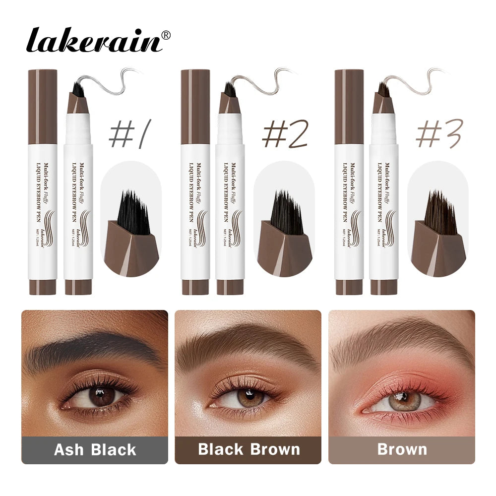 Waterproof Multi-Fork Liquid Eyebrow Pen for Natural Fluffy Brows - 27