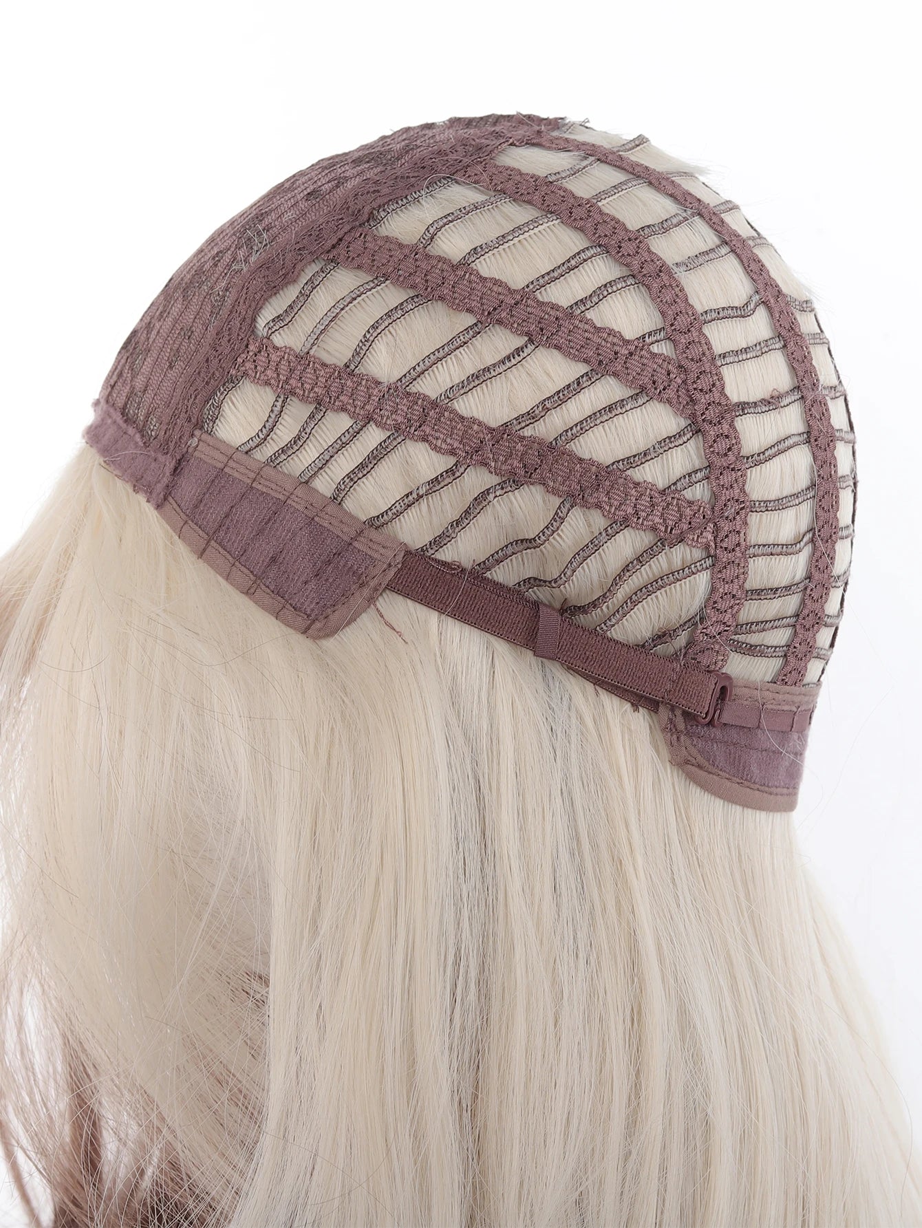 Long Ombre Blonde and Brown Synthetic Wig with Bangs for Daily Wear - 15