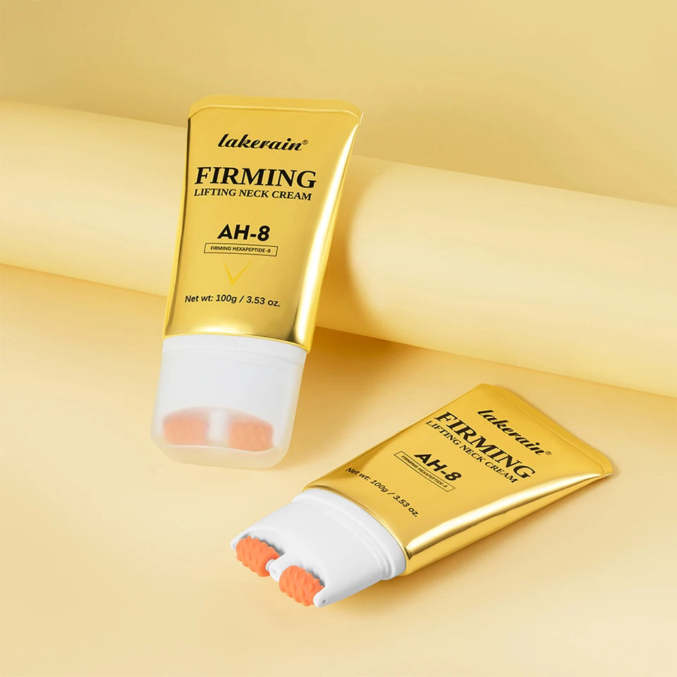 Firming and Lifting Neck Cream with Built-in Roller for Smooth Skin
