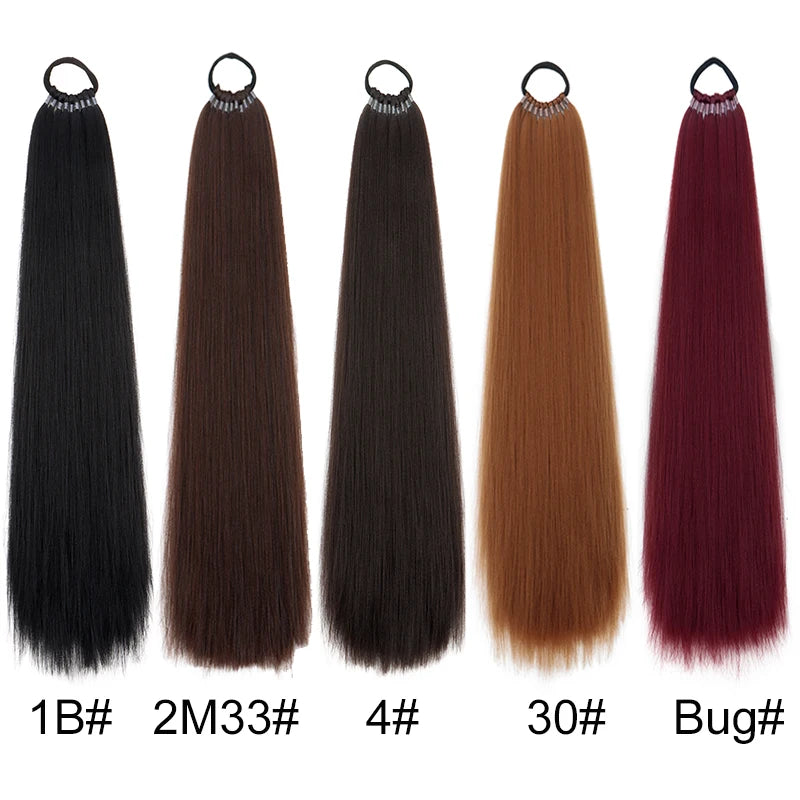 22-Inch Long Straight Synthetic Ponytail Extension