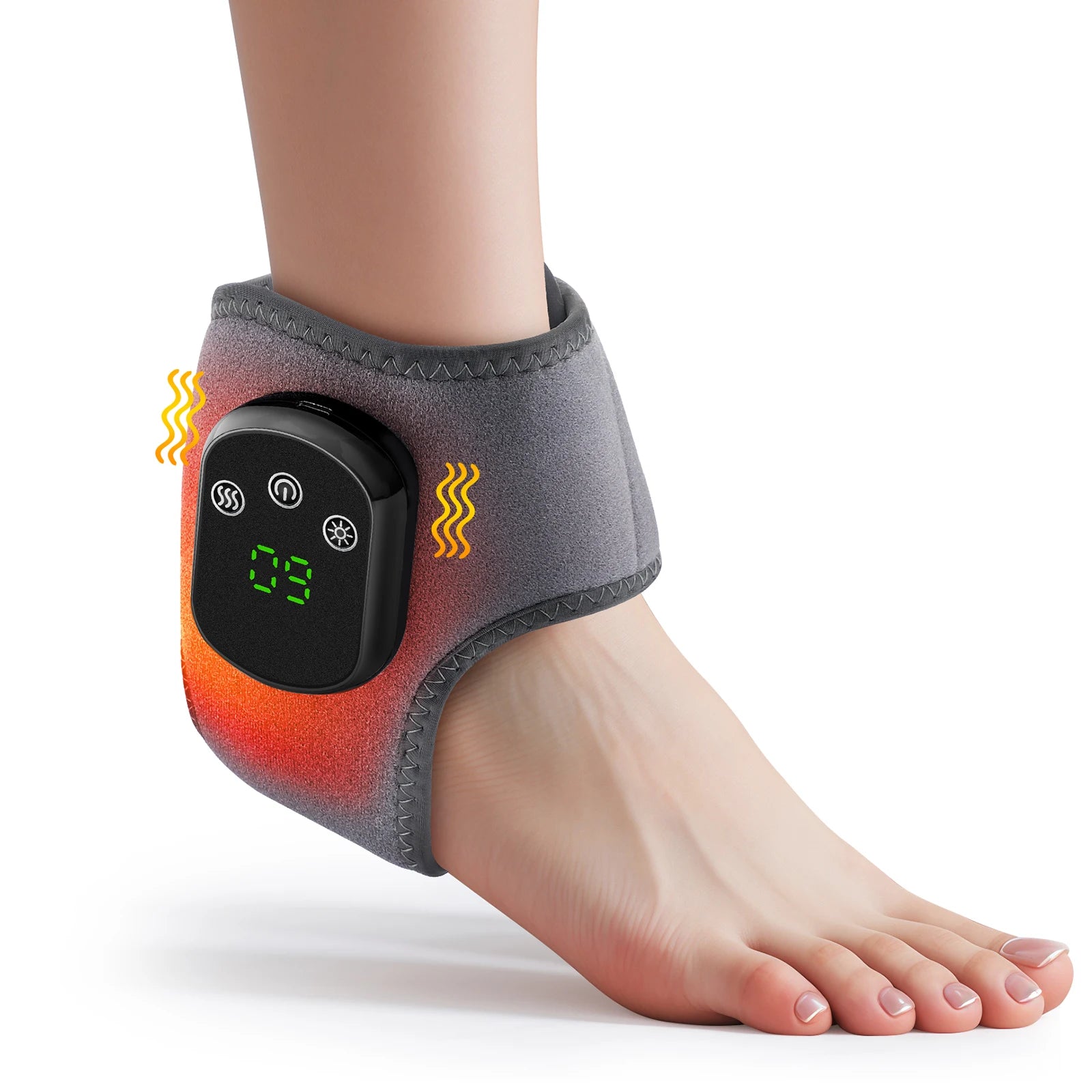 Heated Ankle Massager with Vibration for Pain Relief and Muscle Recovery - 15