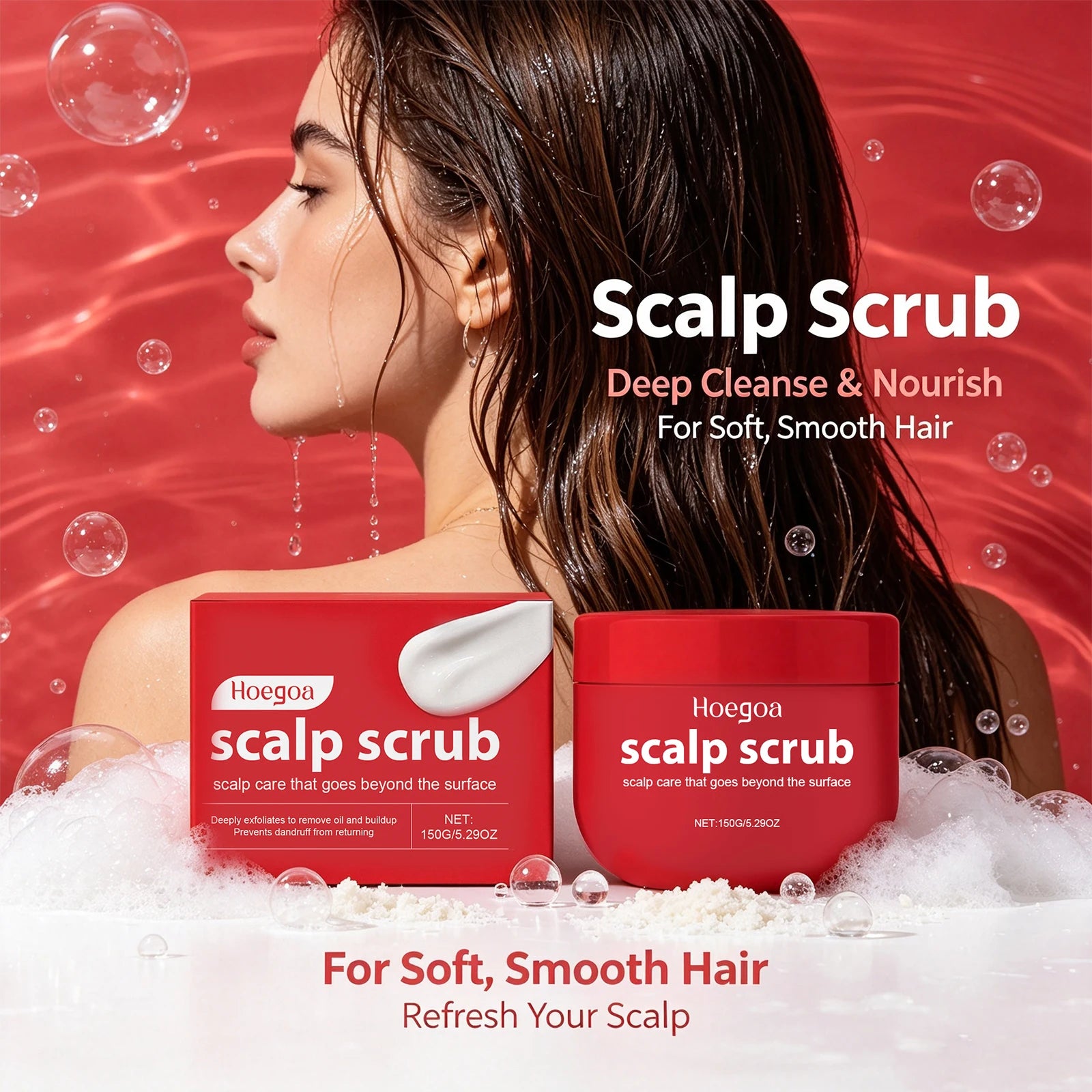 Deep Cleansing Scalp Exfoliator for Dandruff Relief and Oil Control - 2