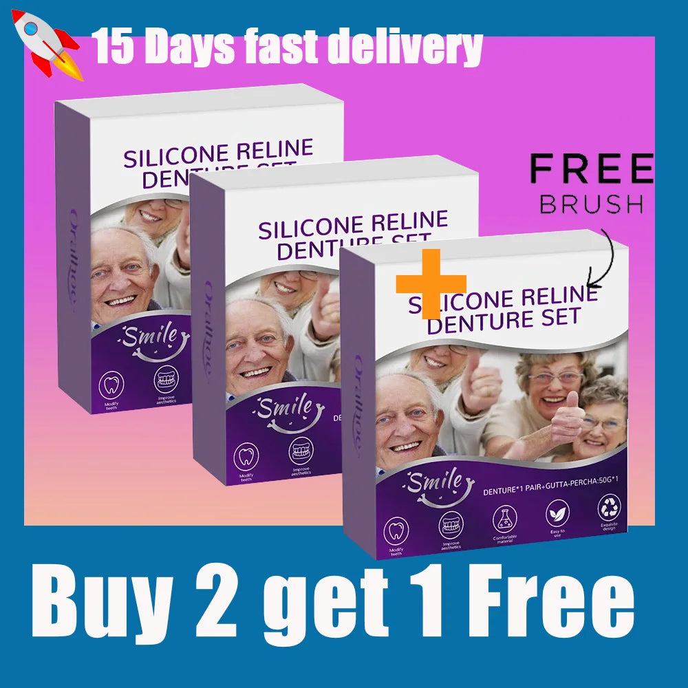 Professional Silicone Denture Reline and Comfort Fit Kit - 7