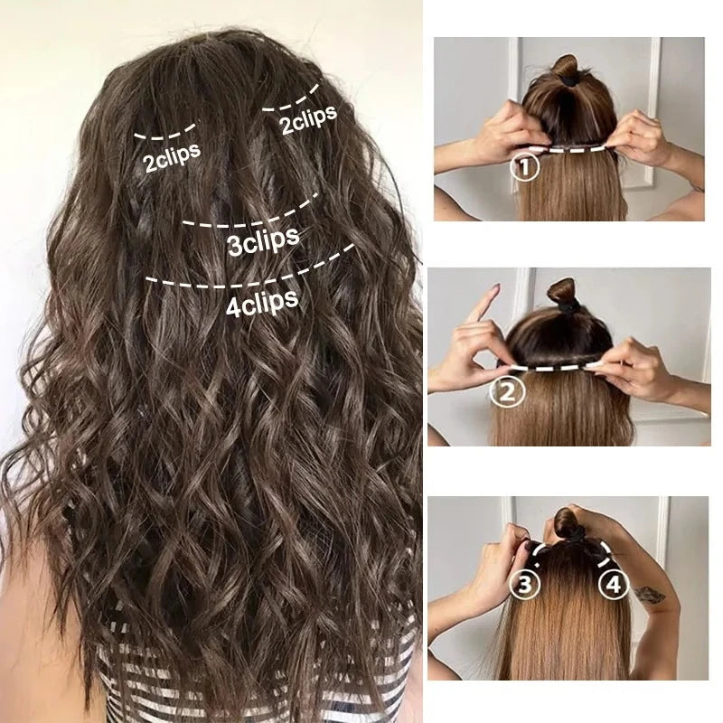 14-Inch Curly Clip-In Hair Extensions for Instant Volume
