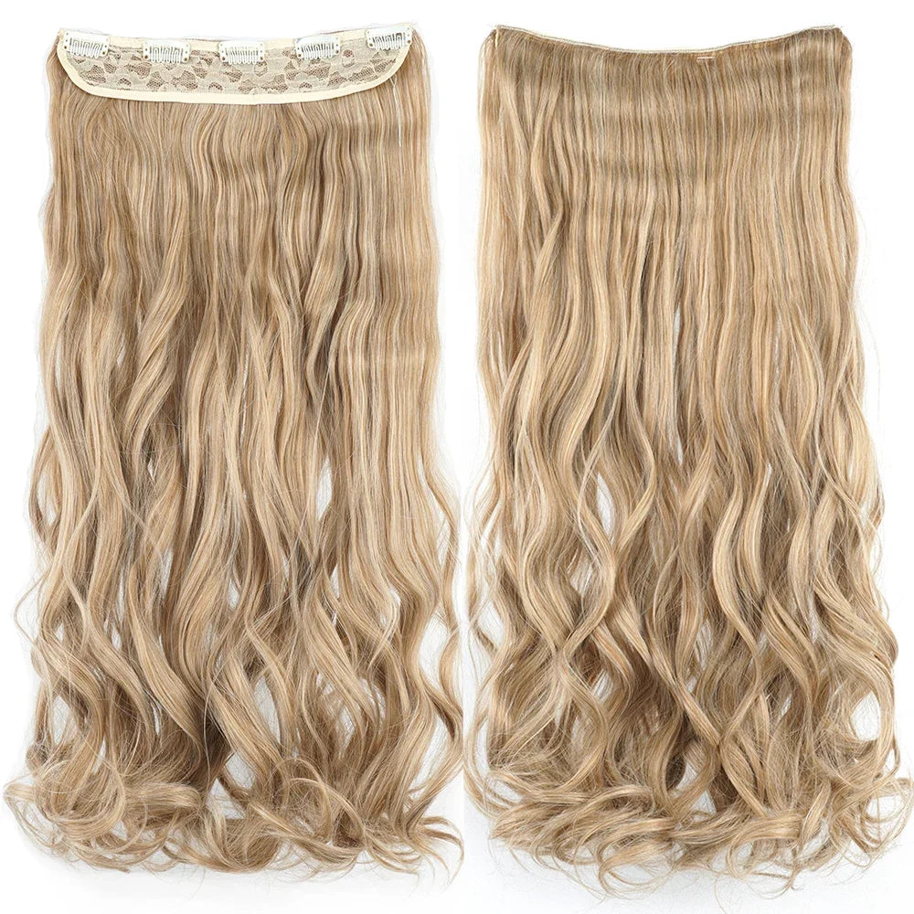 Curly Clip-In Synthetic Hair Extensions for Instant Volume and Length