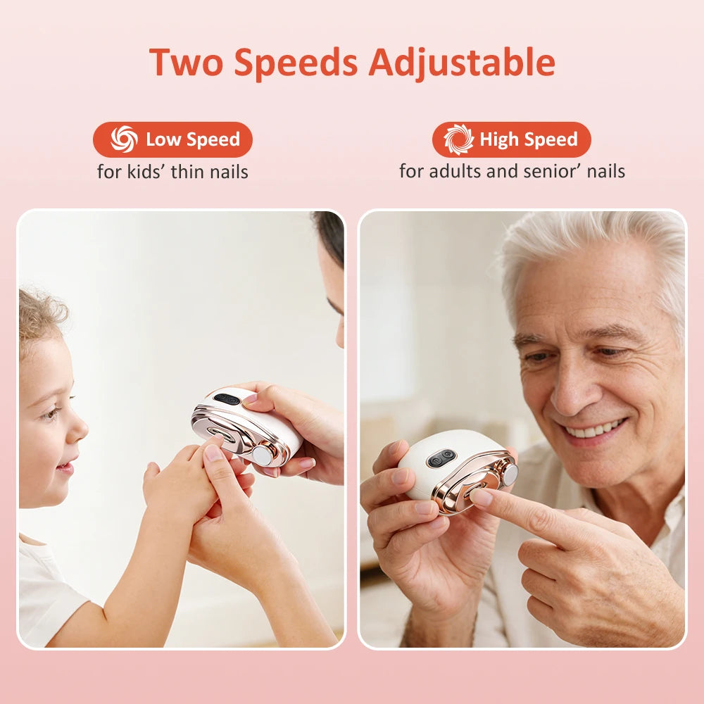 Automatic Electric Nail Clipper with LED Light for Safe Nail Trimming - 9